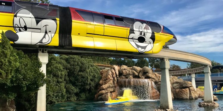 Monorail another form of transportation into Disneyland