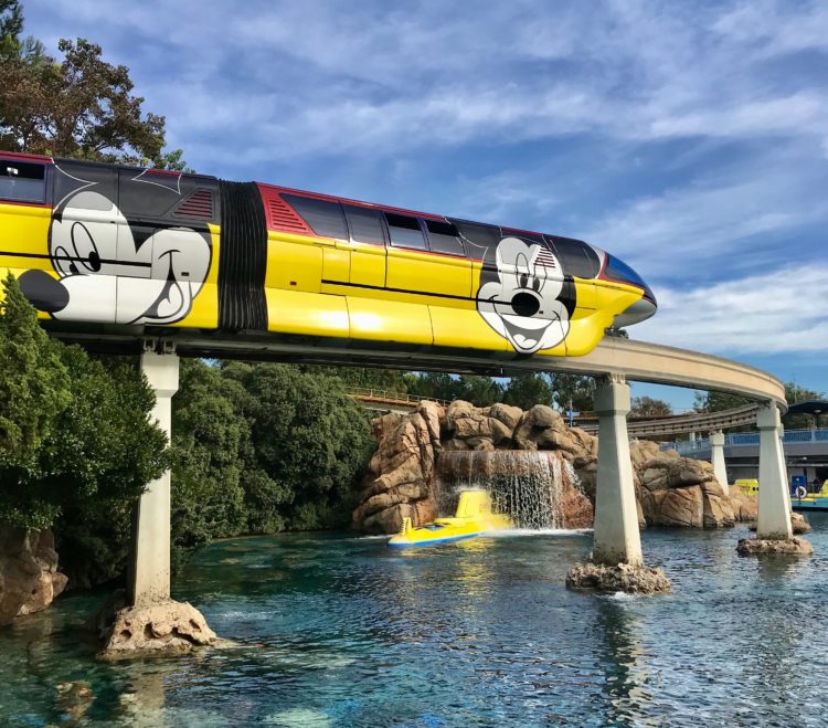 Monorail another form of transportation into Disneyland