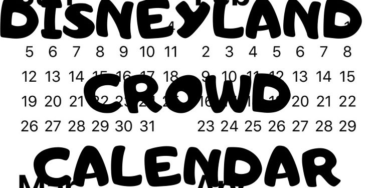 2020 Crowd Calendar for Disneyland