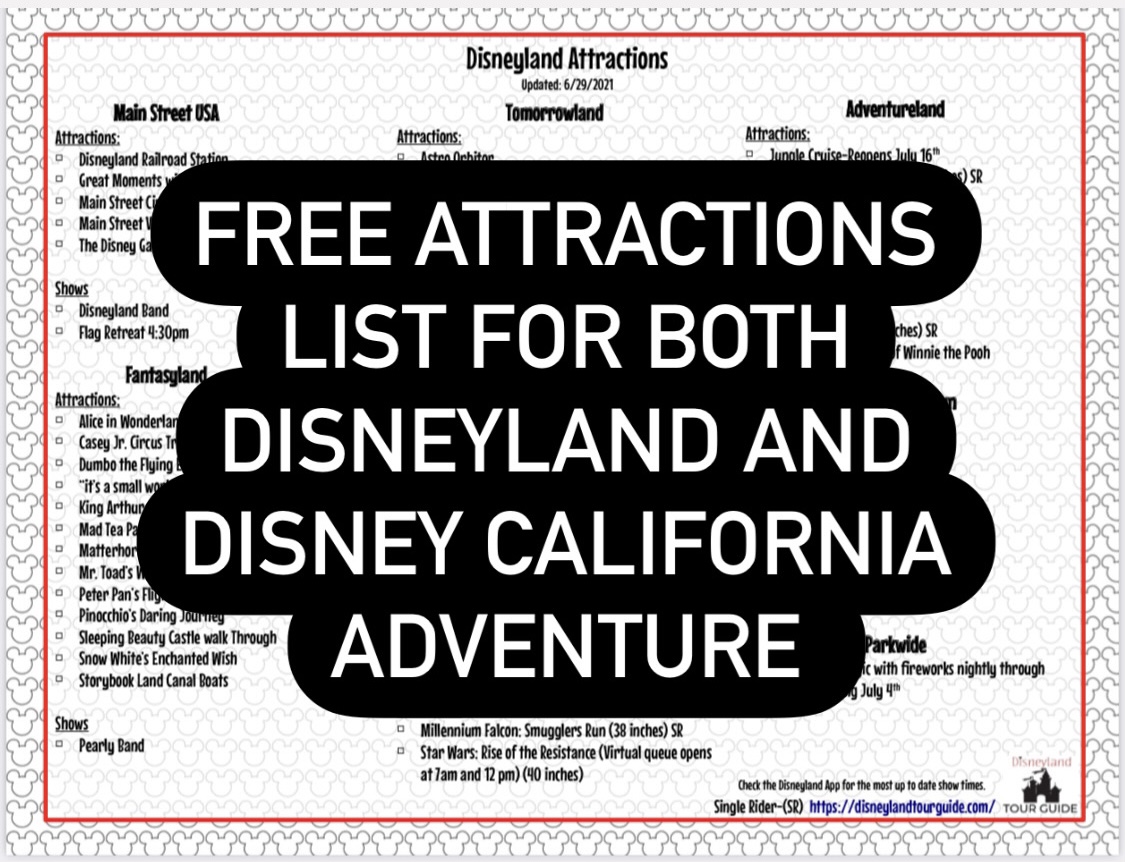 disney attractions checklist pdf download