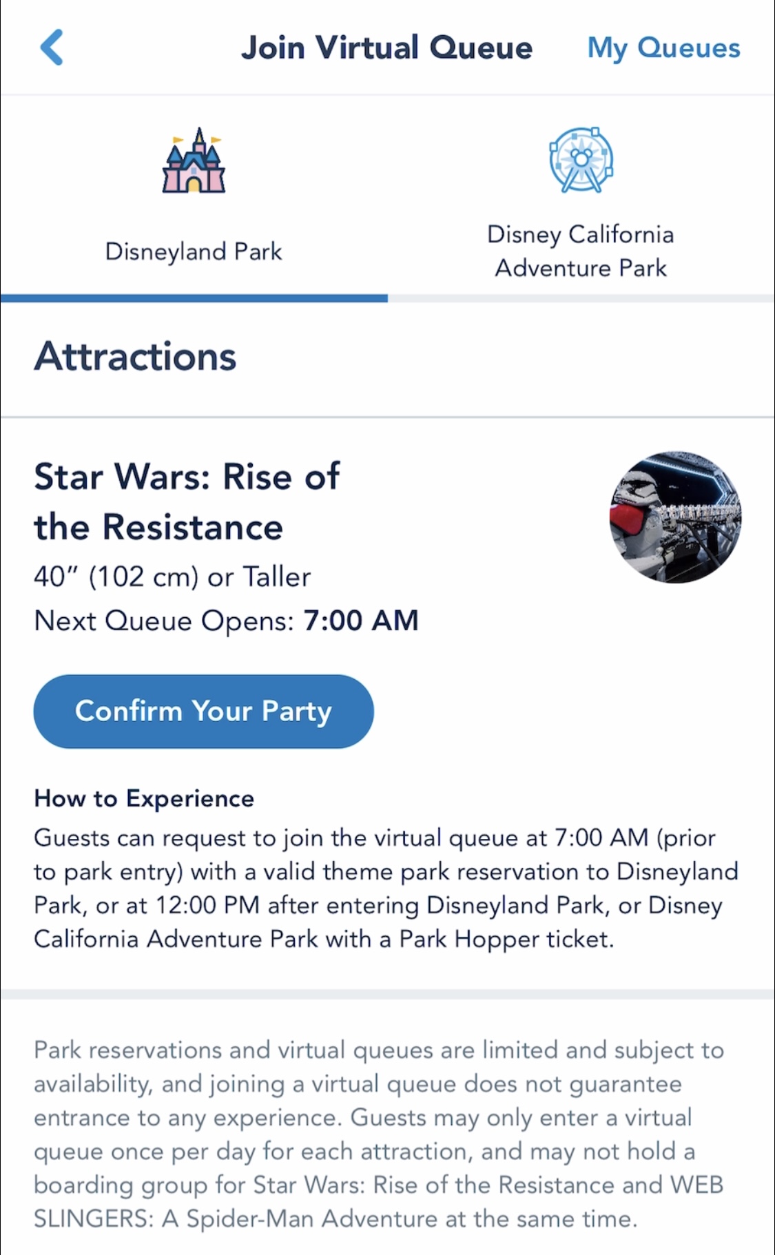 Official Disneyland app