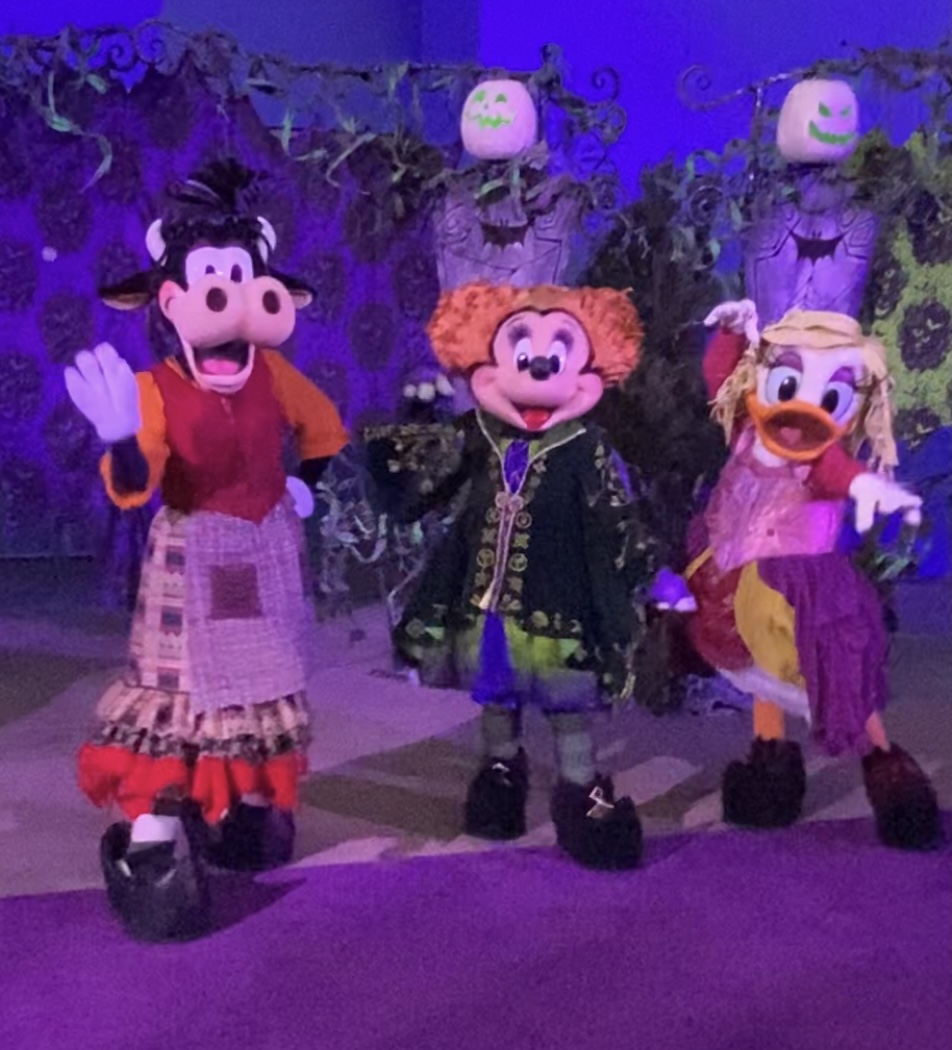 Sanderson Sisters Minnie Mouse, Clarabelle and Daisy Duck
