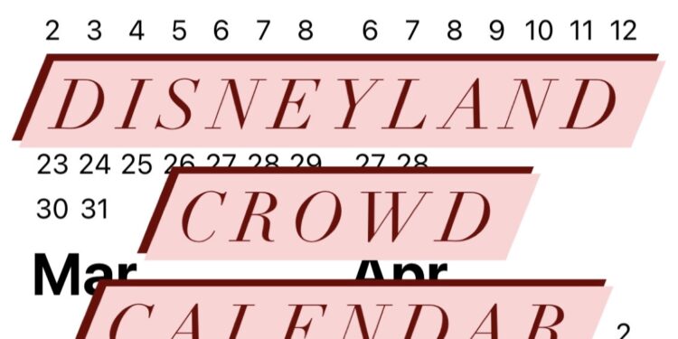 Disneyland 2022 Crowd Calendar
