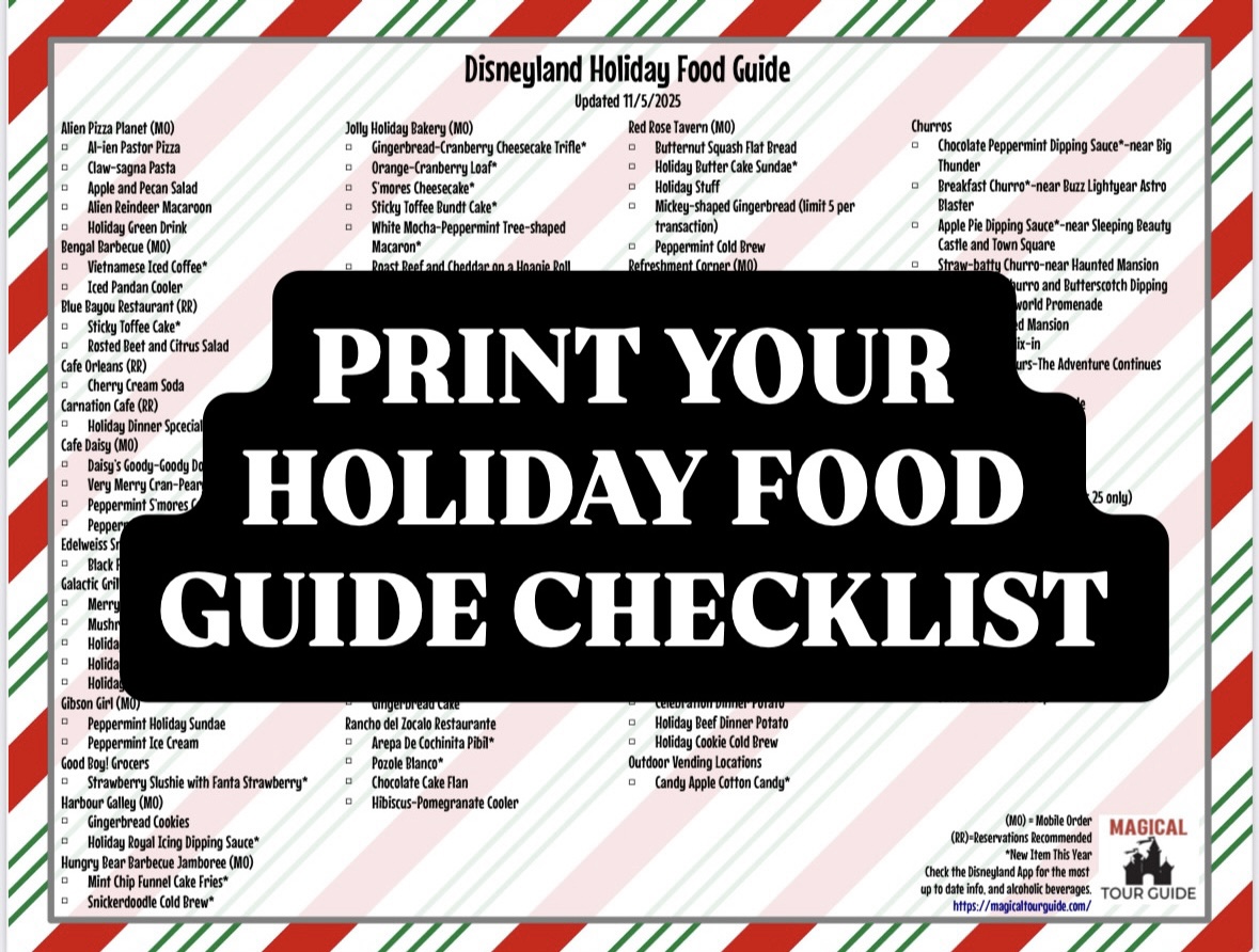 Holiday Food Guide at Disneyland 2025