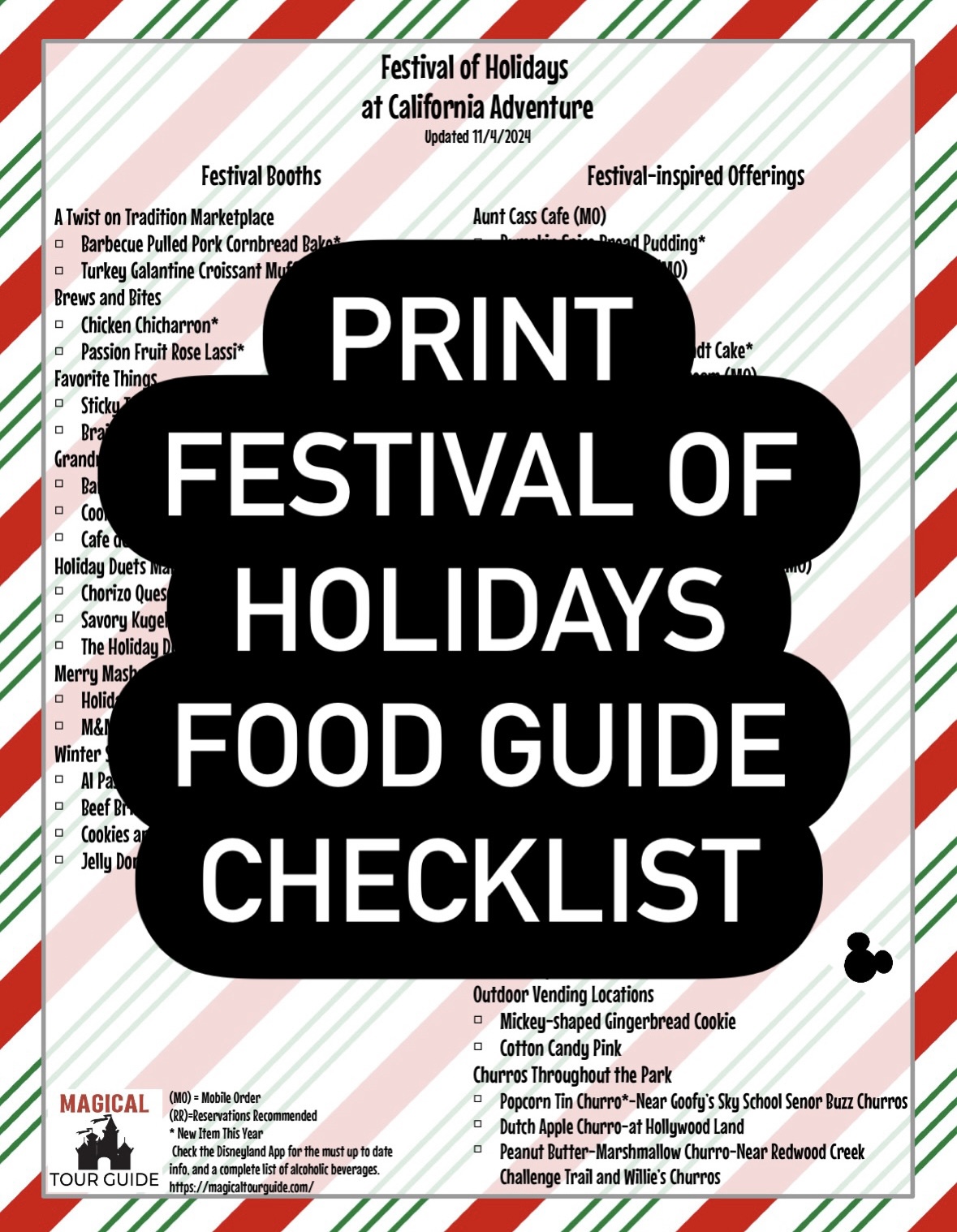 Festival of Holidays Food Guide 2024