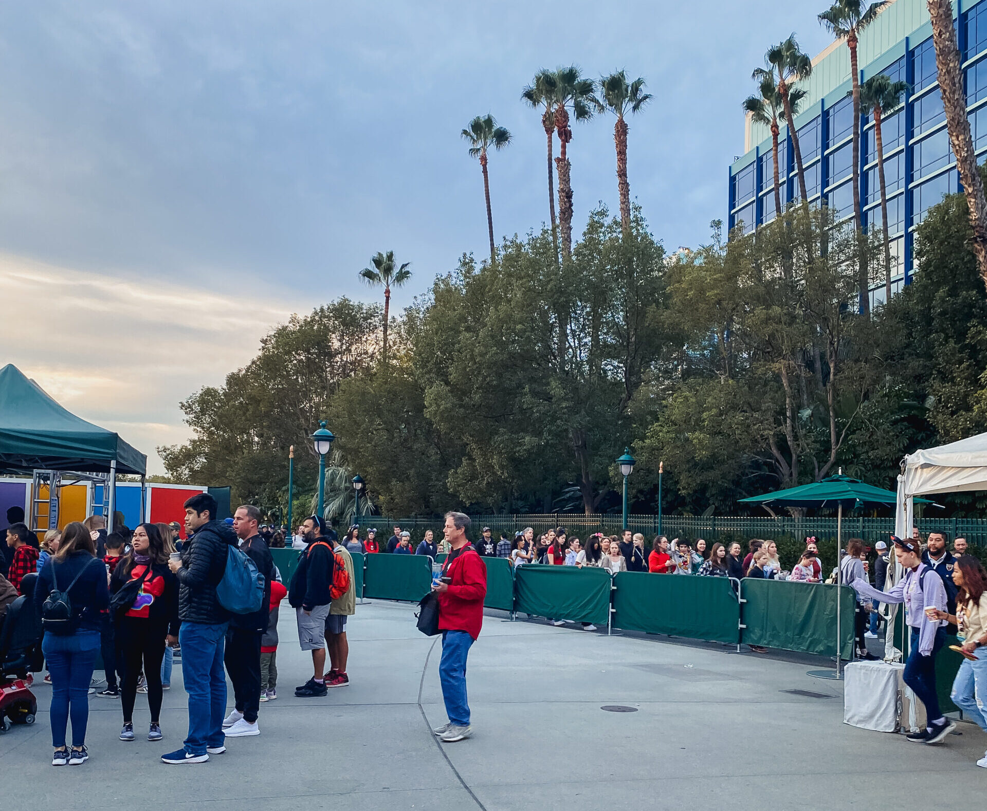 Downtown Disney security during Early Entry for Disneyland Hotel guests.