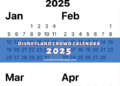 Disneyland 2025 Crowd Calendar
