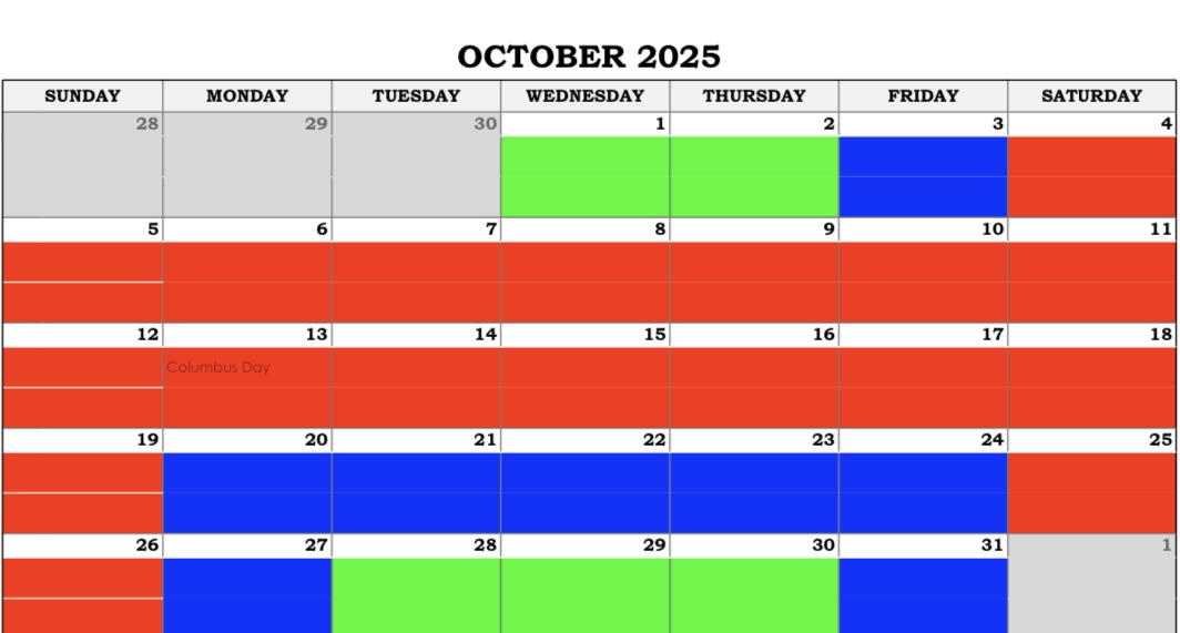 October 2025 Disneyland crowd calendar