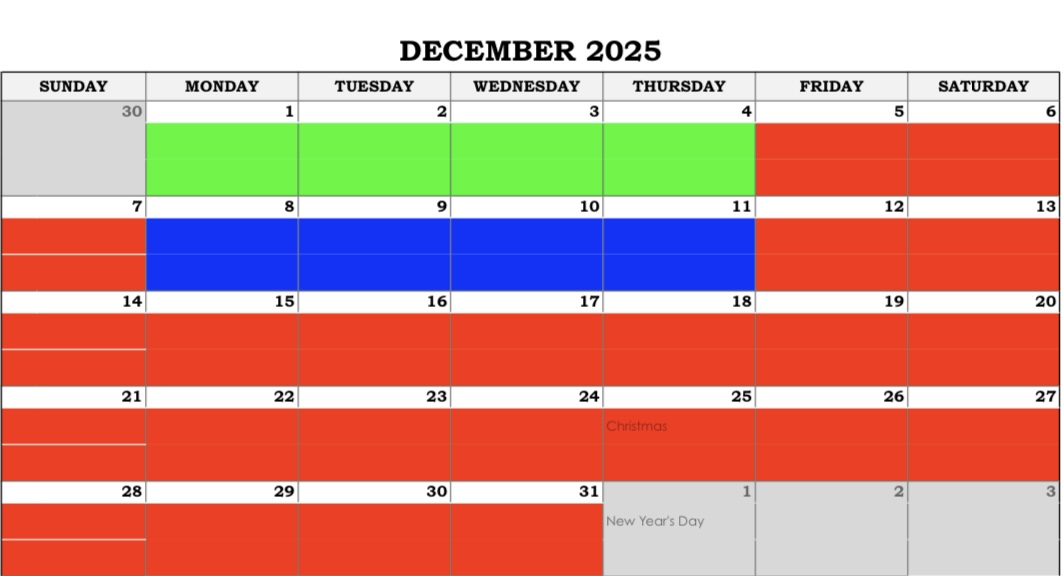 December 2025 Disneyland crowd calendar