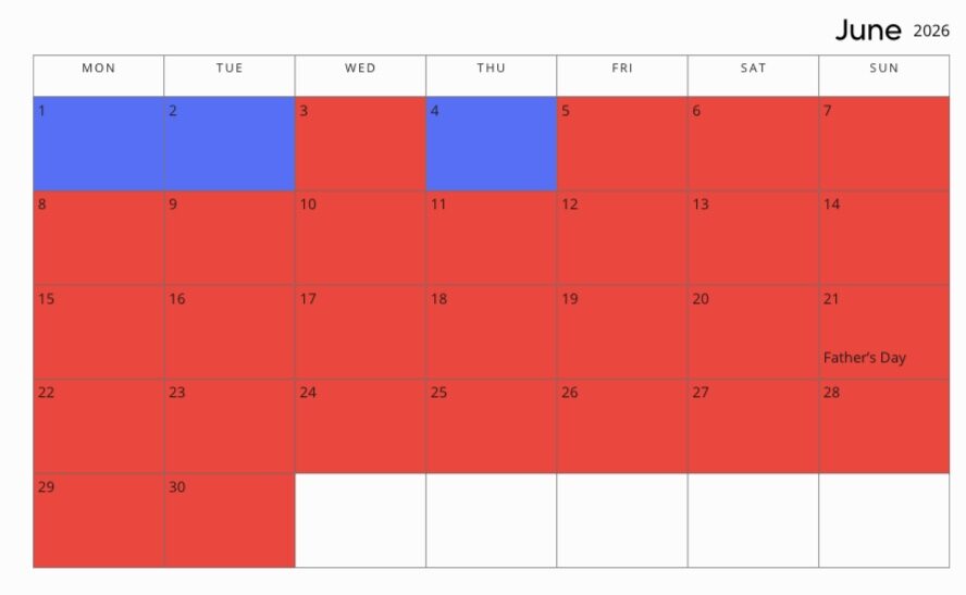 June 2026 Disneyland crowd calendar