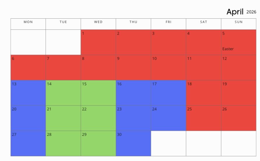 April 2026 Disneyland crowd calendar